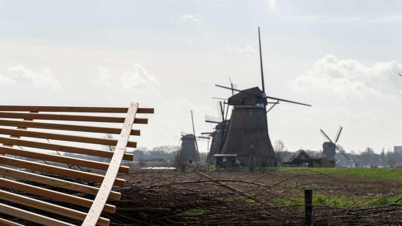 Onderhoud aan molen Overwaard 1 in Kinderdijk