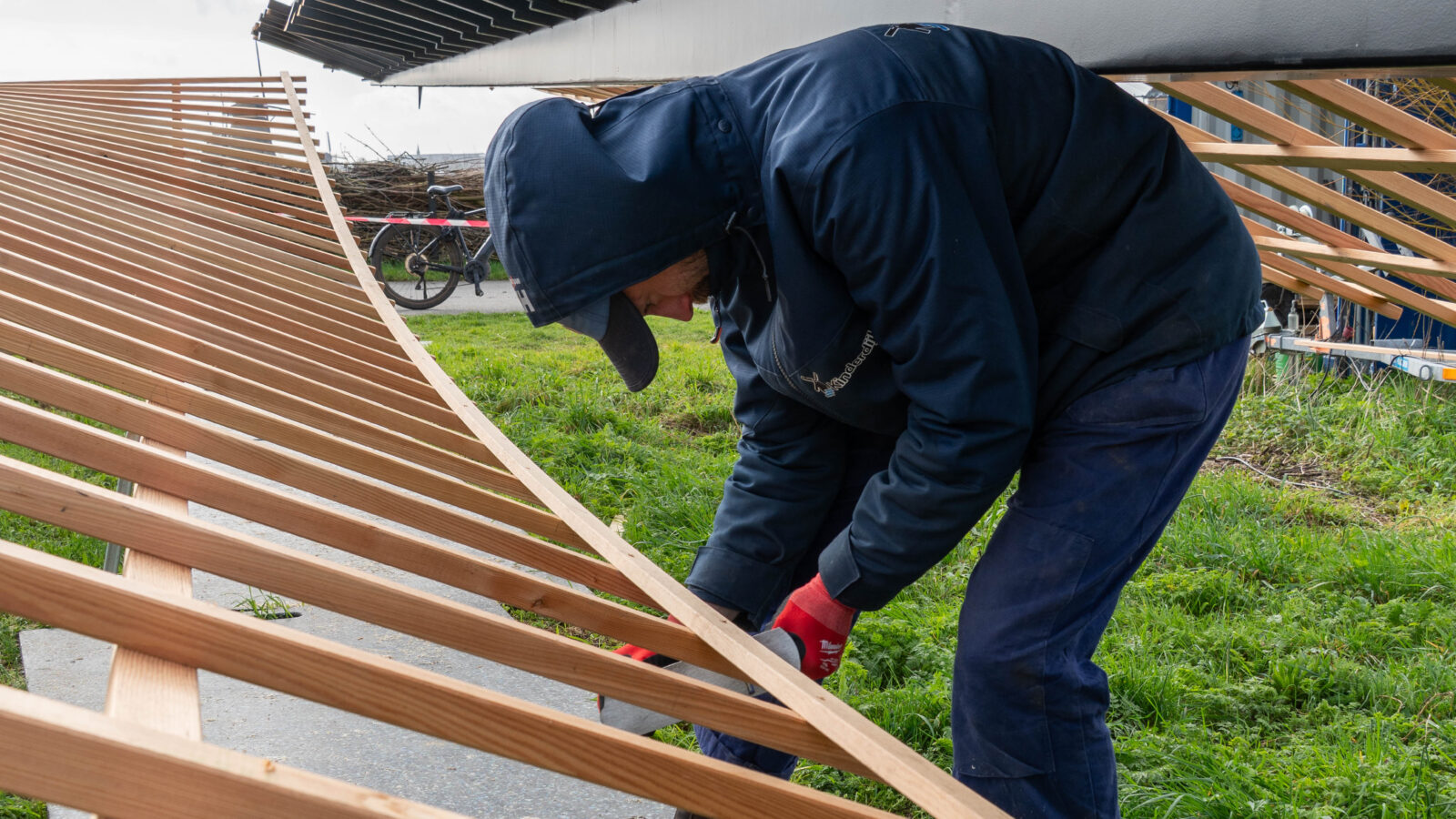 Onderhoud aan molen Overwaard 1 in Kinderdijk door Daniël Ketting